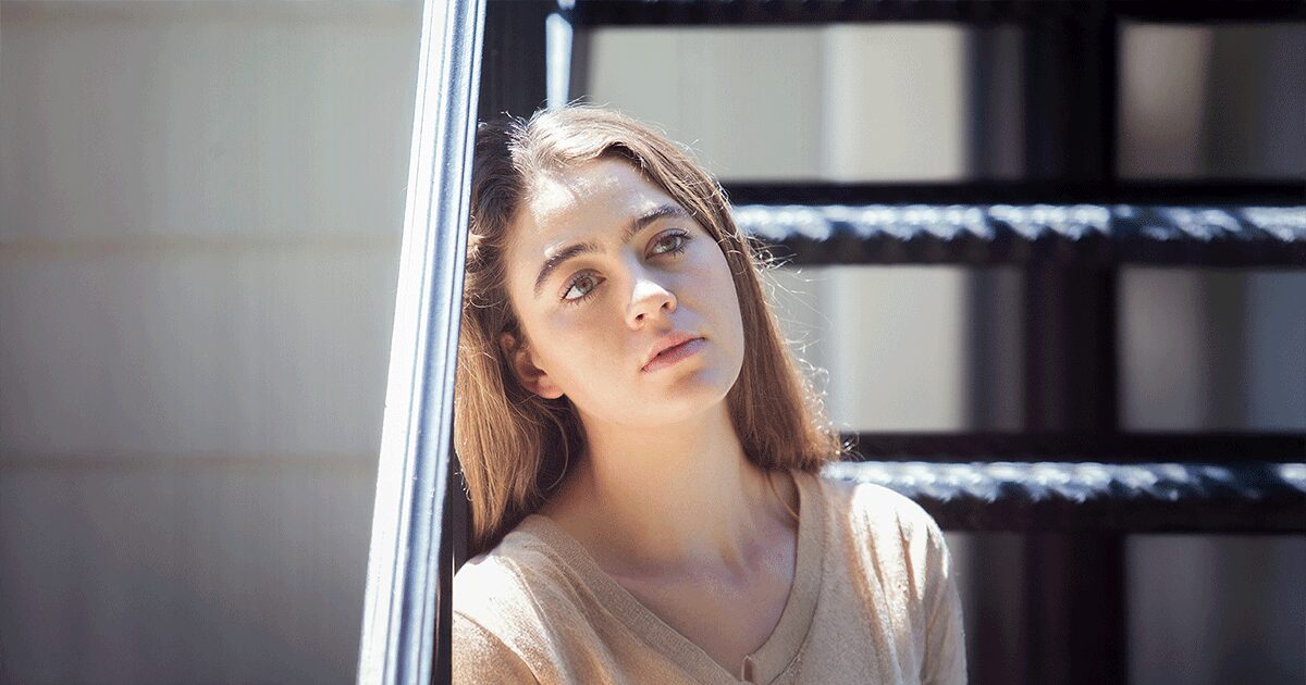 Girl experiencing emotional stress after having an abortion.